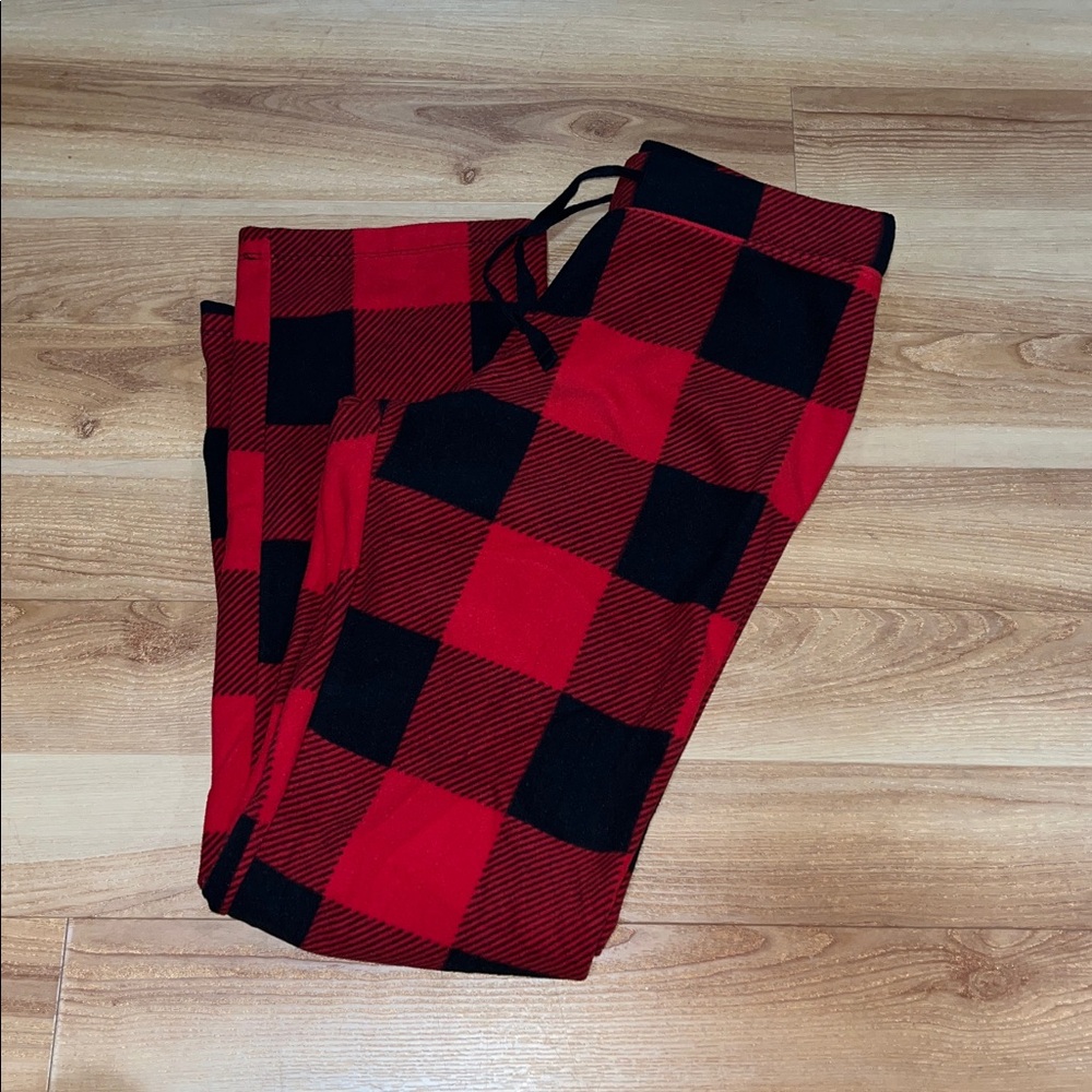 Old Navy Red and Black Plaid Pants - Picture 2 of 4